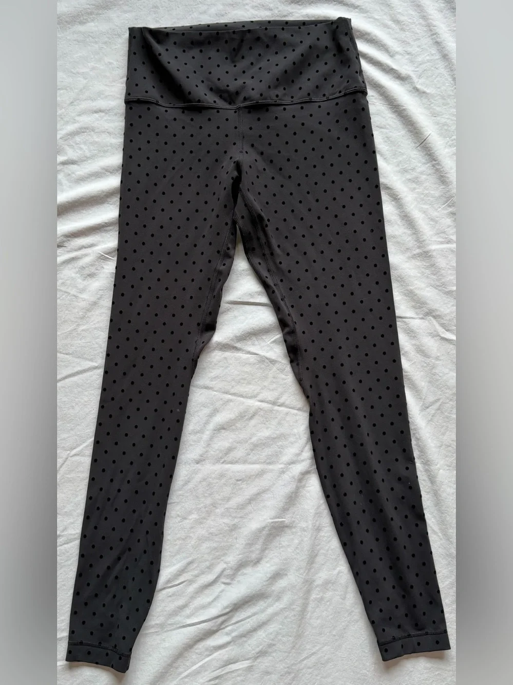 Lululemon Align High Rise Pant 28” Black Flocked Polka Dot, Size 10